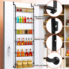 6 Tier Over The Door Pantry Organizer Spice Rack
