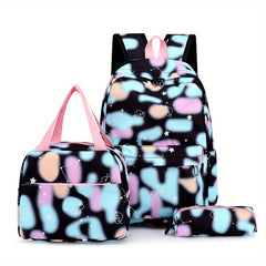 3PCS Large Capacity Backpack Set Preppy Back To School Daypack