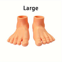 4pcs Puppet Feet Toe Puppets Prank Feet for Family & Party Entertainment