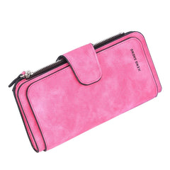 Women's Long Wallet with Card Slots & Zipper Pocket