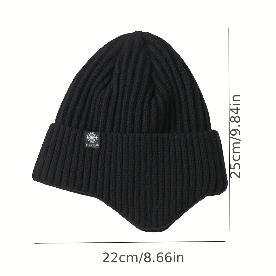 Men's Warm Velvet Lined Beanie Hat Set for Winter