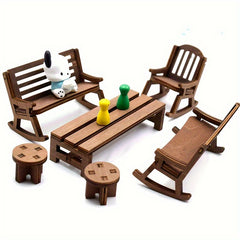 1pc Dollhouse Wooden Small Furniture Christmas Toy Gift