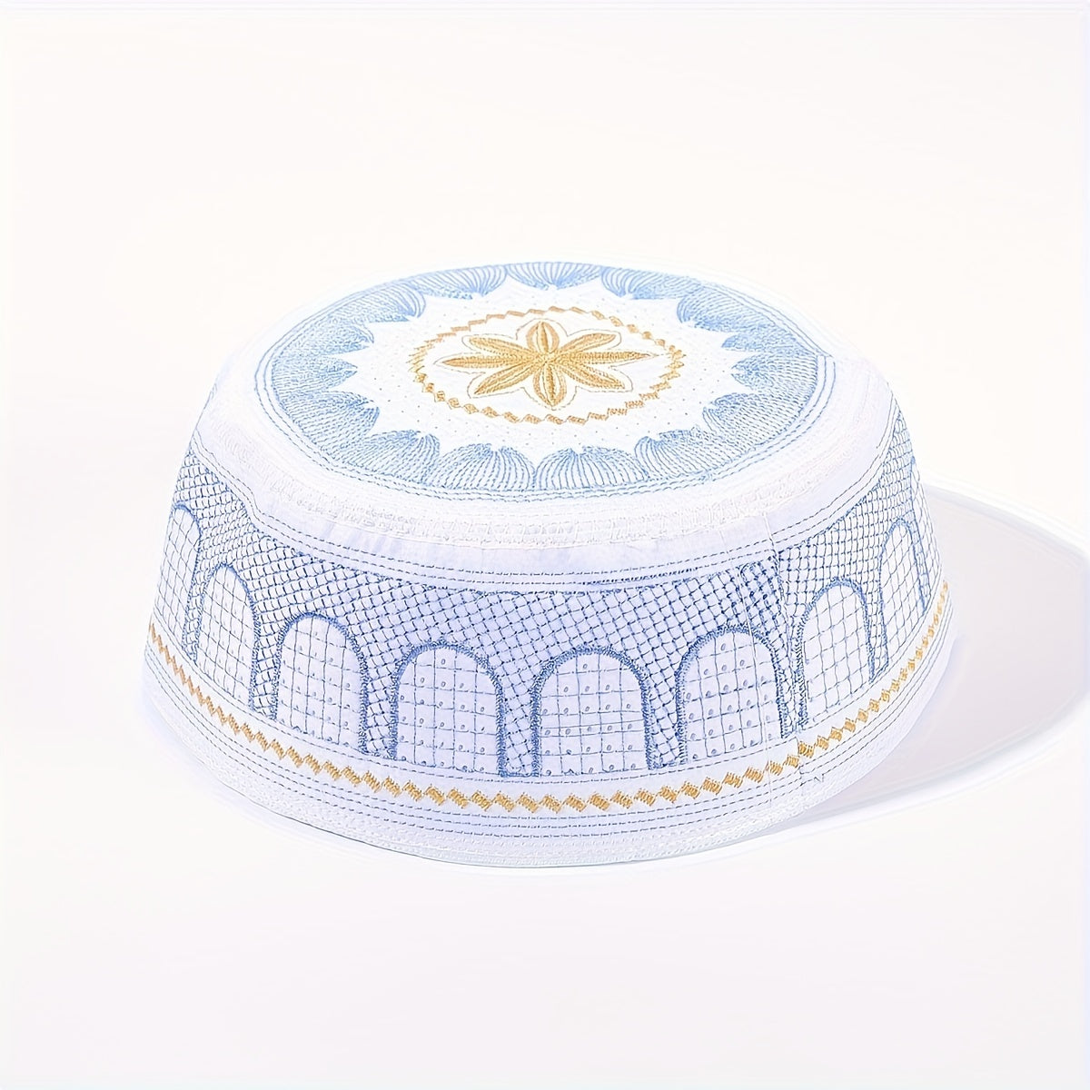 Ethnic Islamic Hat For Men, Lightweight Embroidered Cap