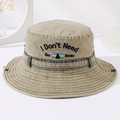 Wide Brim Denim Bucket Hat for Outdoor Sports Unisex