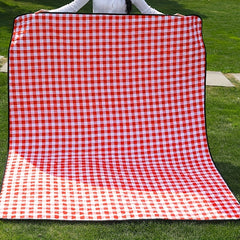 Foldable Plaid Pattern Picnic Mat - Waterproof Travel Beach Mat