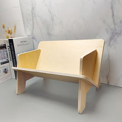 Tilted Wood Bookcase Desktop Storage for Home Office & Living Room