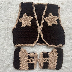 Newborn Cowboy Photo Prop Knitting Costume