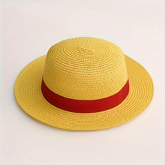 Yellow Straw Hat Summer Cosplay Cap Beach Cap Women Men