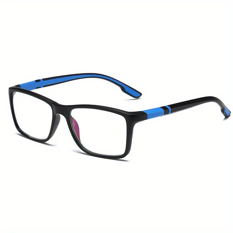 Men's Vintage TR90 Square Reading Glasses Anti Light Hyperopia Eyewear