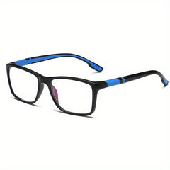 Men's Vintage TR90 Square Reading Glasses Anti Light Hyperopia Eyewear