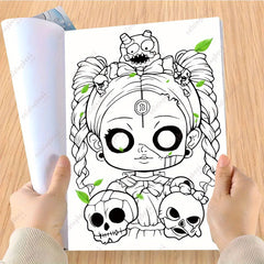 Deluxe Creepy Dolls Coloring Book for Adults - Gothic Cover - Halloween