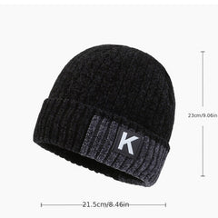 Thickened Warm Velvet Hat Ear Protection Knitted Hat