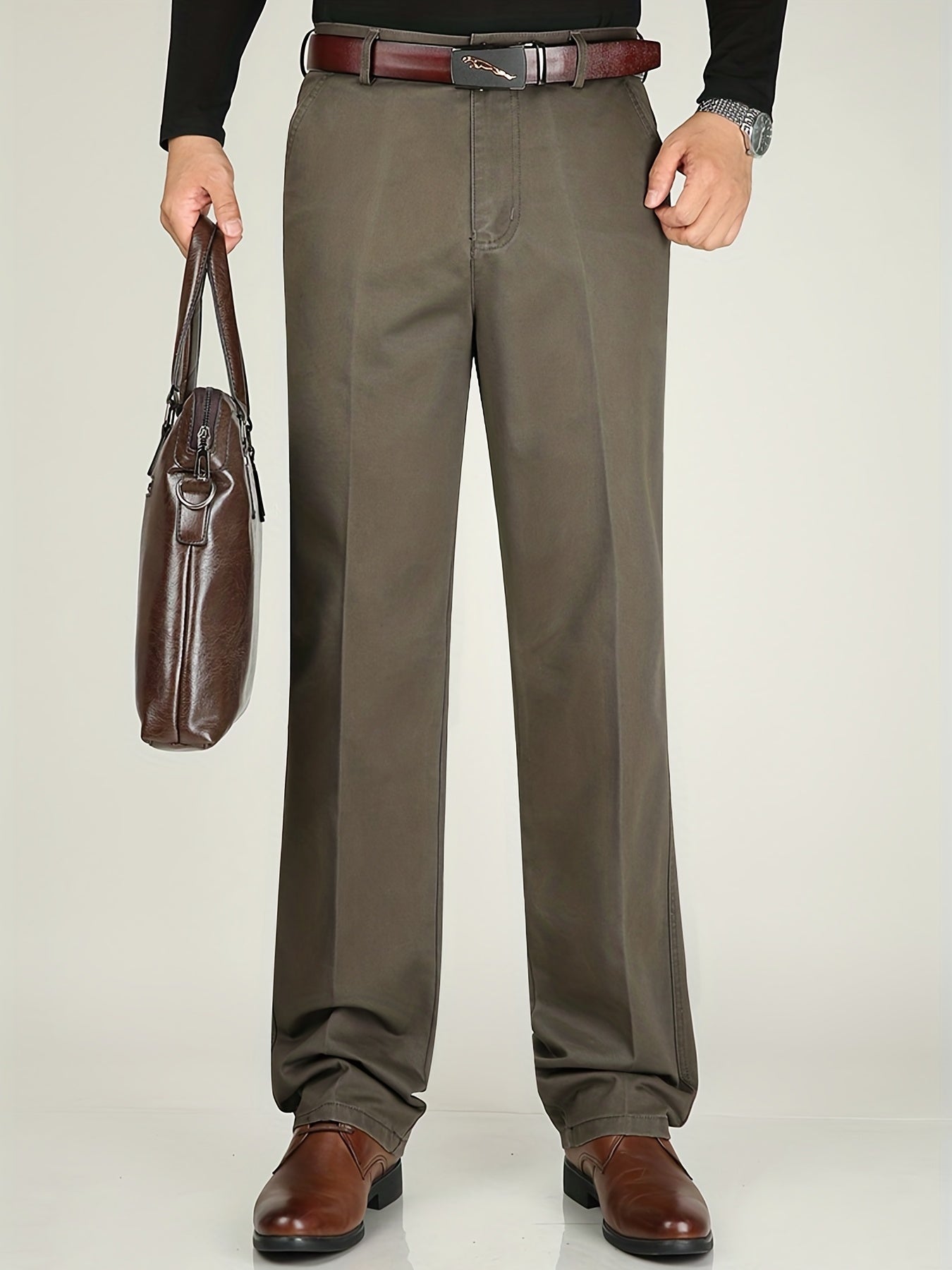 Men's Formal Solid Dress Pants Spring Fall Business