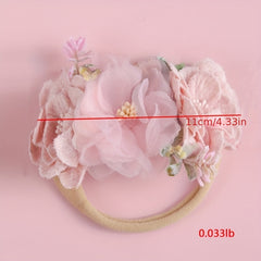 Soft Flowers Elastic Hairbands Headband Hair Accessories For Girls Baby Kids