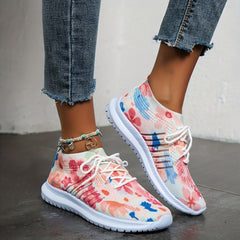 Women's Colorful Print Lightweight Running Shoes Comfortable And Breathable
