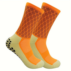 Men's Mid Crew Sport Socks Non Slip Shock Absorption Athletic Socks
