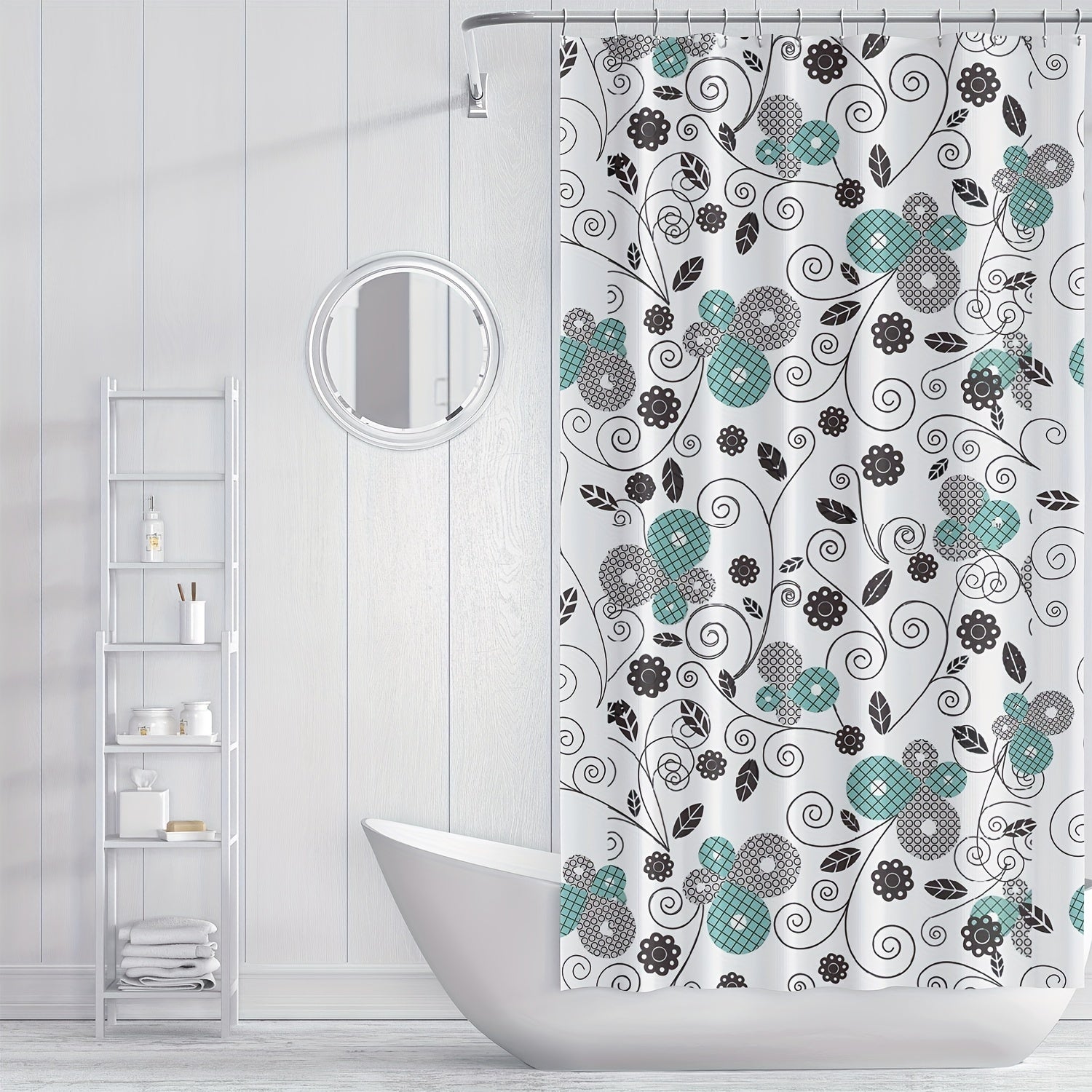 Waterproof Butterfly Shower Curtain, Mildew-Proof Fabric for Bathroom Decor