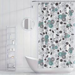 Waterproof Butterfly Shower Curtain, Mildew-Proof Fabric for Bathroom Decor