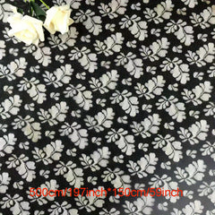 Breathable Tree Leaves Wedding Dress Lace Fabric Embroidery