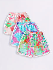 Girls Tie Dyed Casual Sports Shorts Breathable Fit