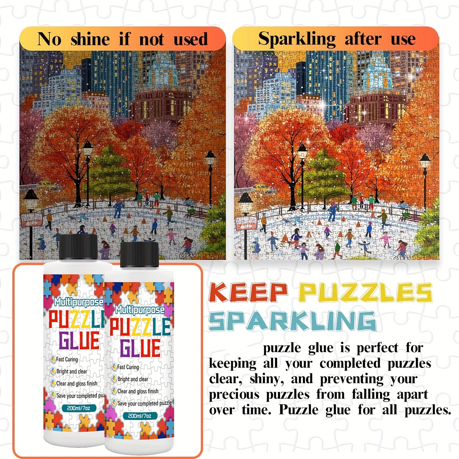 Water Soluble Puzzle Glue 200ml Transparent Non Toxic Quick Drying