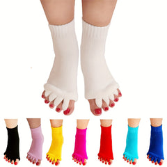 Toe Separator Socks Foot Alignment Toeless Socks