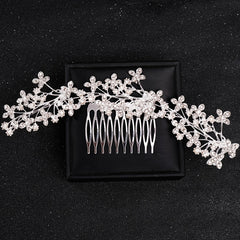 Crystal Hair Comb Clip Headband for Women Bride Rhinestone Party Prom Wedding