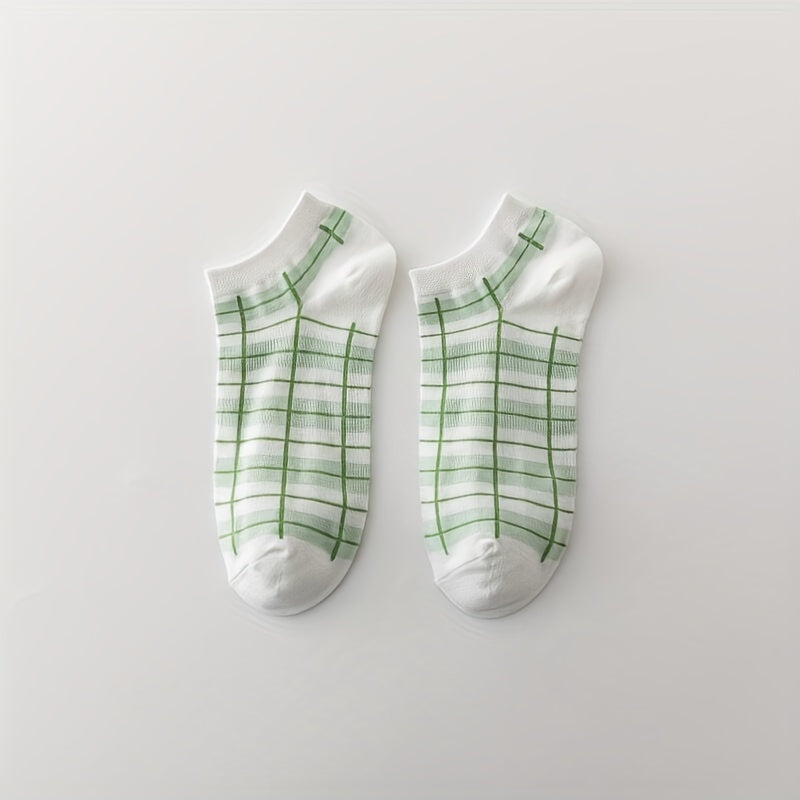 5 Pairs Fruit Print Socks & Lightweight Low Cut Ankle Socks for Women