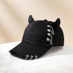 Personality Men's Horn Baseball Cap Hat