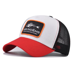 Fish Bone Embroidered Snapback Hats Hip Hop Dad Trucker Mesh Bonnet