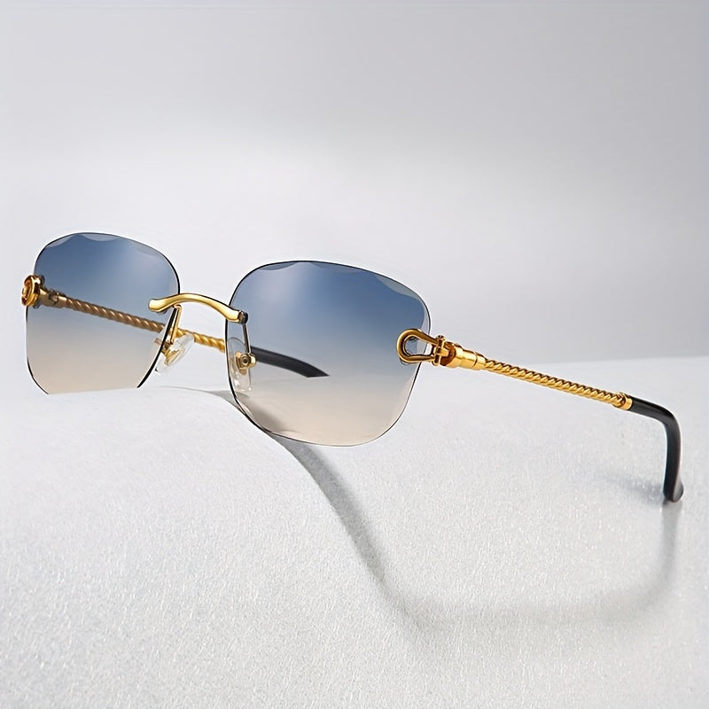 Men's Rimless Sunglasses UV Protection for Beach