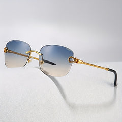 Men's Rimless Sunglasses UV Protection for Beach