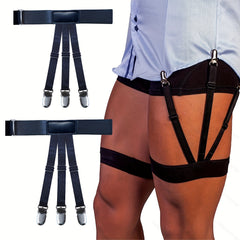 Men's Shirt Stays Adjustable Elastic Garter Military Shirts Holder