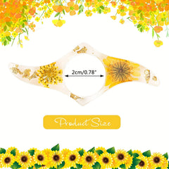 Dried Flower Resin Thumb Book Holder Transparent Flower Resin Book Opener