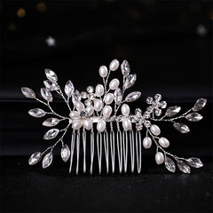 Faux Pearl Crystal Wedding Hair Comb Hair Accessories