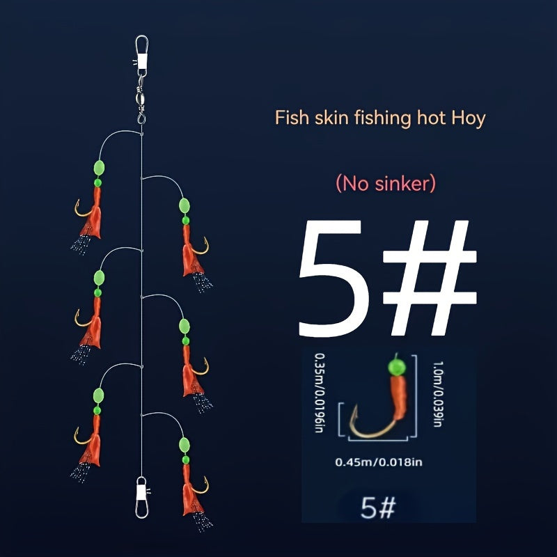 Bionic Fish Skin Stringer Hook Barbed Fishing Hook