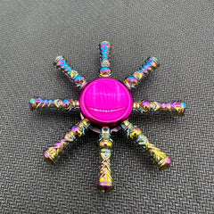 Colorful Rainbow Metal Fidget Spinner - Portable Desk Toy