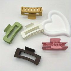 4pcs Square Hair Clips Claw Clips Daily Decorative Hair Accessories For Girls