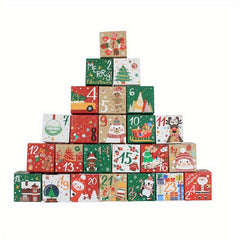 24pcs Christmas Advent Calendar Candy Box 24 Days Countdown