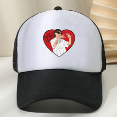 Love Portrait Printed Baseball Cap Hip Hop Trucker Hat