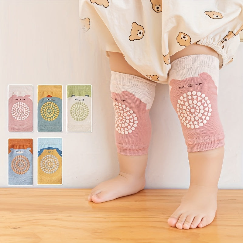 2 Pairs Baby Boys Cartoon Knee Pads Non Slip for Infant Toddlers