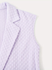 Solid Sleeveless Vest Blazer Casual Lapel Outerwear