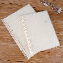 Waterproof Replaceable Core Loose Leaf Book Horizontal Line Easy Clip