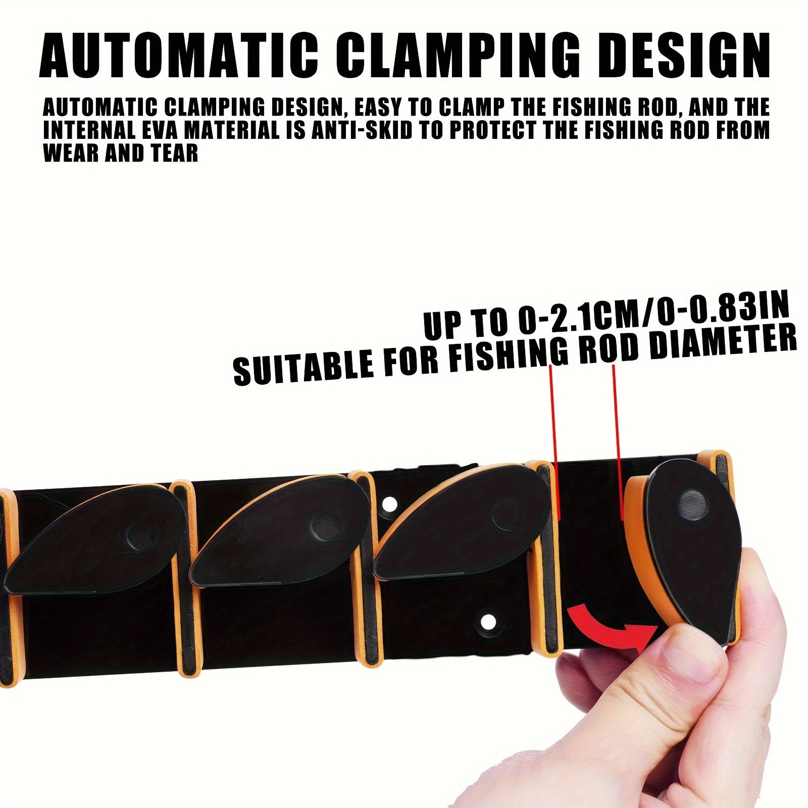 Wall Mounted Fishing Rod Holder for Convenient Storage of Fishing Gear