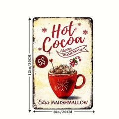 Vintage Metal Sign Coffee&Cocoa Hot Cocoa Metal Sign For Bars Restaurants