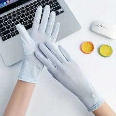 Solid Ice Gloves Thin Quick Drying Sunscreen UV Protection Gloves