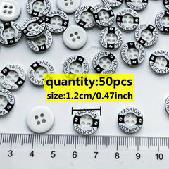 50pcs Classic Round Shirt Jacket Button DIY Clothing Accessories For Men