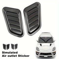 Carbon Fiber Car Air Flow Intake Vent Cover Sticker Decal