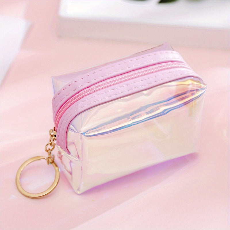 Transparent Laser Coin Purse Mini Key Bag Small Storage Bag For Girls