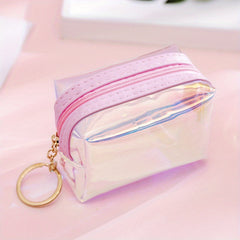 Transparent Laser Coin Purse Mini Key Bag Small Storage Bag For Girls